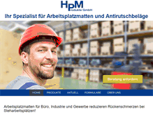 Tablet Screenshot of hpm-produkte.ch